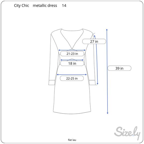 City Chic Dress Sparkle Mini Gunmetal  Black Silver Metallic Plus Size 14 New - Picture 9 of 9